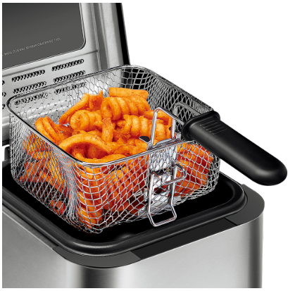 Friteuză electrică HALEY HY-2505, 2.5 L, 1000 W, carcasă inox și plastic termorezistent, argintiu