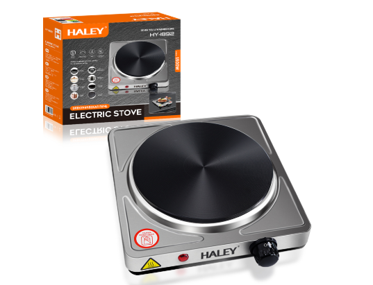 Plită electrică portabilă HALEY HY-1892, 1500 W, oțel inoxidabil, 29x8x25,8 cm