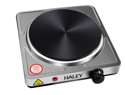 Plită electrică portabilă HALEY HY-1892, 1500 W, oțel inoxidabil, 29x8x25,8 cm