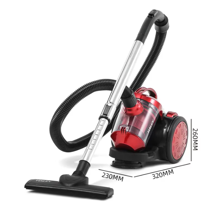 Aspirator fără sac HALEY HY-925, 2800 W, 20 kPa, recipient 2.2 L, roșu