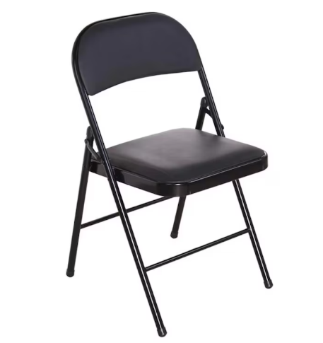 Scaun pliant Grunberg Z28, cadru metalic, 43,5 x 45,5 x 77,5 cm, interior-exterior, negru