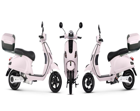 Scuter electric N-MOTO EL3, motor Bosch 1000 W, autonomie 60 km, GPS și aplicație mobilă, roz
