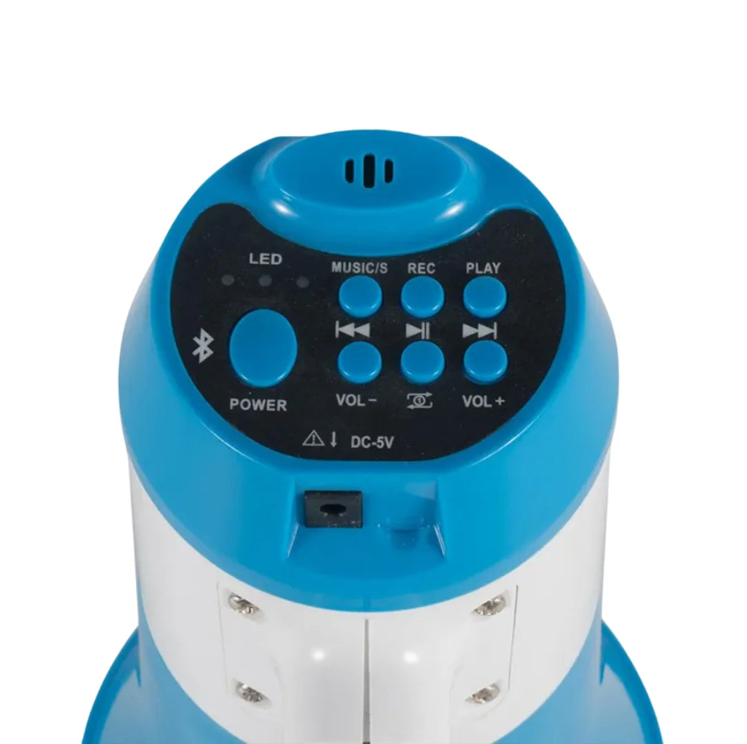 Portavoce Megafon Portabil cu Acumulator, MP3, USB și Funcție de Înregistrare – Model AT-0006-LS