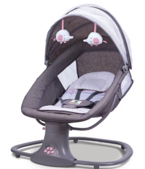 Balansoar electric pentru bebeluși AT Performance, 3 în 1, bluetooth, telecomandă, maxim 18 kg, 0-3 ani