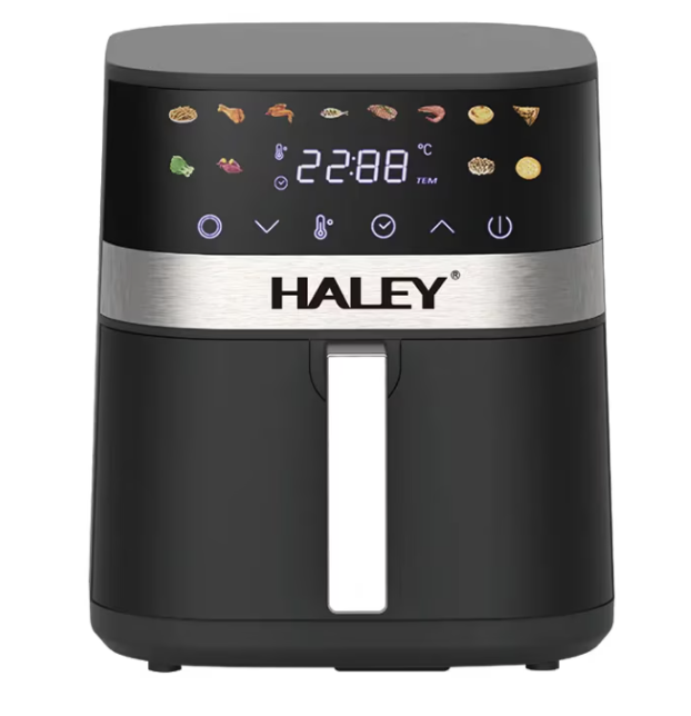 Friteuză cu aer cald HALEY HY-2514, 7 L, 2000 W, control digital, interior antiaderent PFA