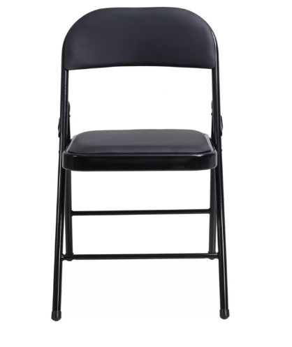 Scaun pliant Grunberg Z28, cadru metalic, 43,5 x 45,5 x 77,5 cm, interior-exterior, negru
