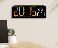 Ceas Digital AT PERFORMANCE® de Masă și Perete cu Lumina LED, Calendar, Cronometru și Funcții Avansate