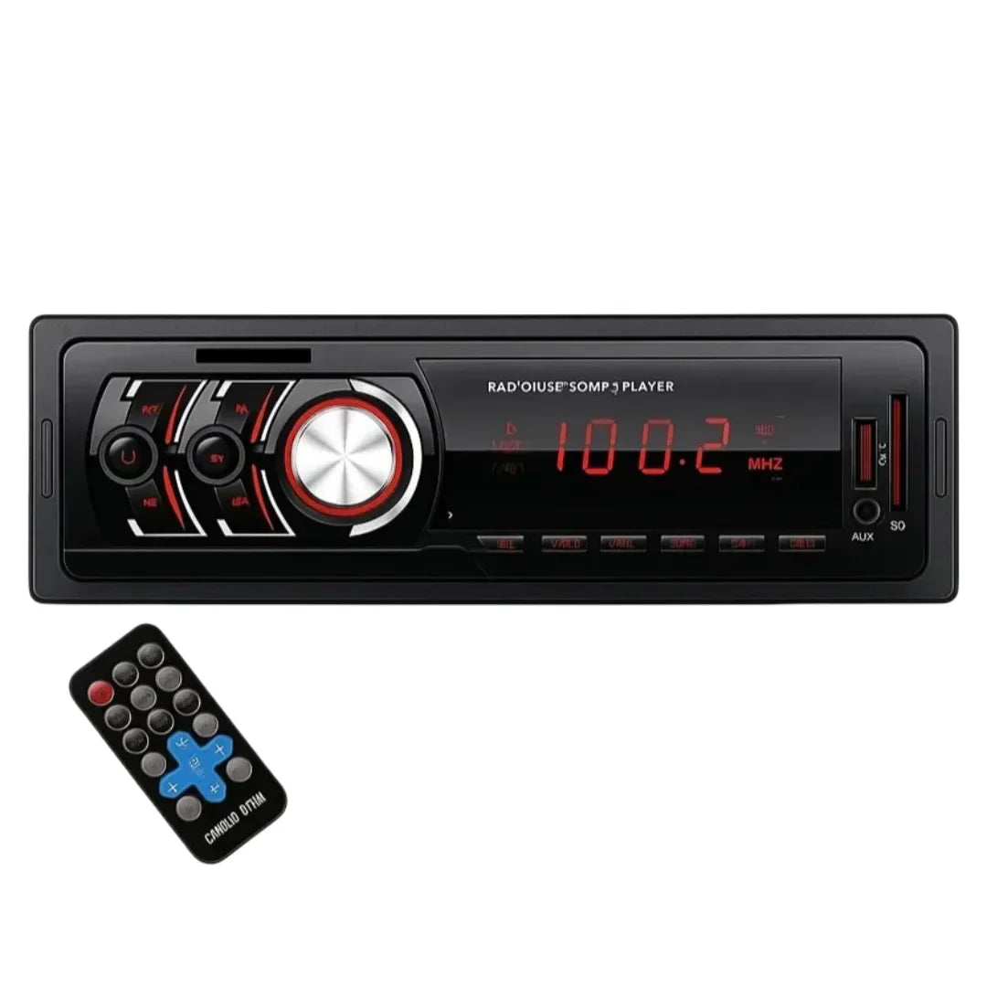 Radio Auto MP3 Player / Bluetooth / USB / SD Card / AUX / 4 x 50W / Afișaj LED / RCA / Telecomandă