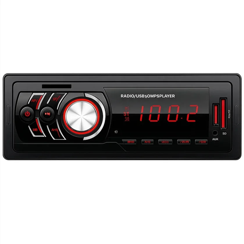 Radio Auto MP3 Player / Bluetooth / USB / SD Card / AUX / 4 x 50W / Afișaj LED / RCA / Telecomandă