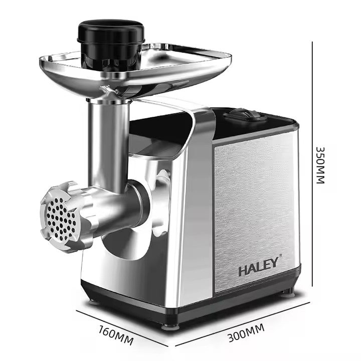 Mașină de tocat carne HALEY HY-1641, 2600 W, 3 kg/min, carcasă din oțel inoxidabil, argintiu