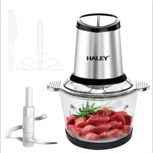 Mașină de tocat carne electrică HALEY HY-1224, vas inox 2 L, carcasă din oțel inoxidabil