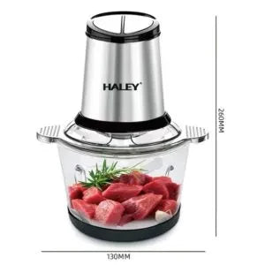 Mașină de tocat carne electrică HALEY HY-1224, vas inox 2 L, carcasă din oțel inoxidabil