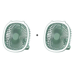 Pachet 2x Ventilator Camping AT PERFORMANCE® – USB, LED, 3 Viteze, Cârlig Pliabil, Reglabil 180°