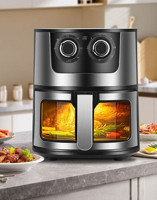 Friteuză cu aer cald AT Performance, 7 L, 2400 W, afișaj LCD, carcasă din oțel inoxidabil