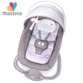 Balansoar electric copii 3 în 1 Mastela, 0-3 ani, până la 15 kg, telecomandă, alimentare USB, roz-gri