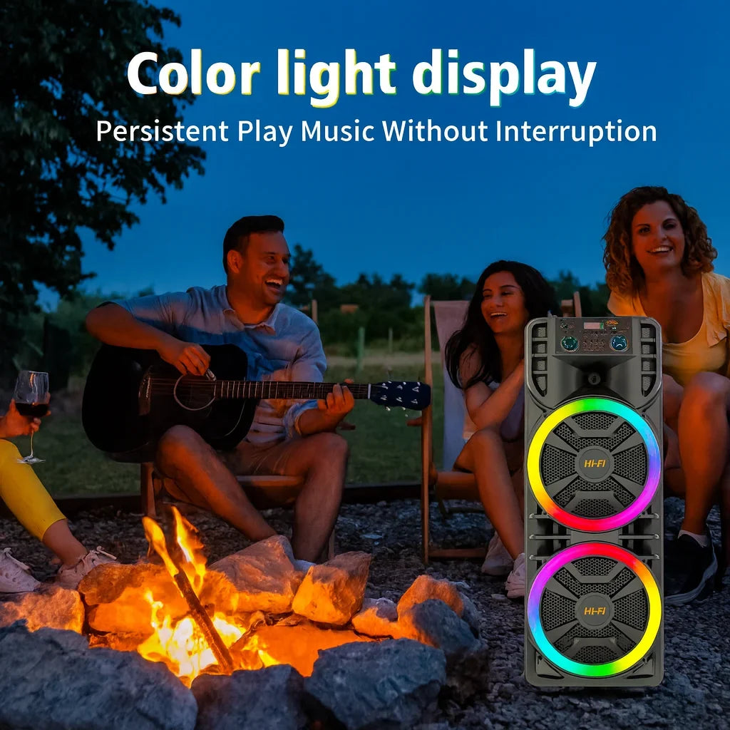 Boxă portabilă AT Performance, 2x12 inch, 80 W, Bluetooth, baterie 6000 mAh, microfon inclus