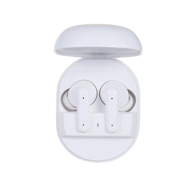 Căști true wireless KLGO, Bluetooth, in-ear, microfon integrat, izolare fonică pasivă, albe