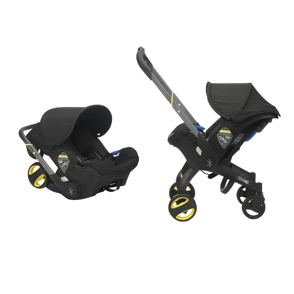 Cărucior 2 în 1 KIDOO, scaun auto grupa 0+, 0-13 kg, 0-18 luni, mâner reglabil, centură 5 puncte
