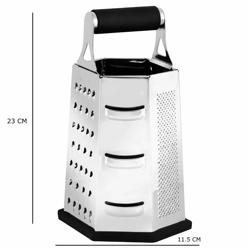 Răzătoare multifuncțională AT Performance, 6 fețe, oțel inoxidabil, înălțime 23 cm, mâner ergonomic