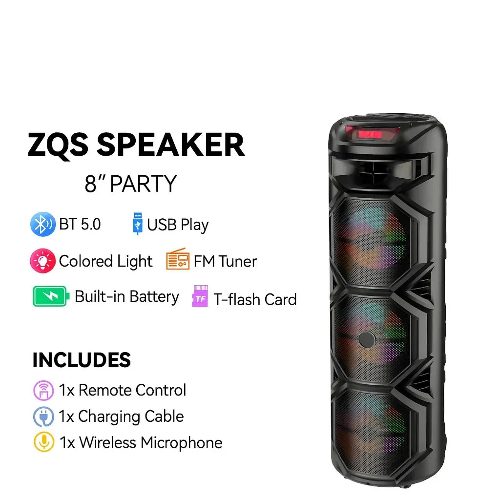 Boxă portabilă party AT Performance ZQS8301, 3x8 inch, 60 W, Bluetooth 5.0, baterie 4500 mAh