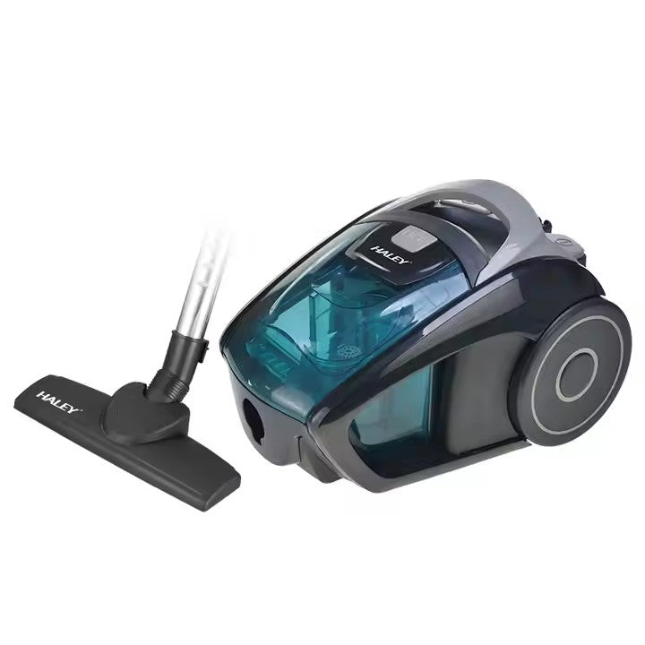 Aspirator fără sac HALEY HY-9034, 2800 W, recipient 2 L, aspirare peste 500 AW, negru/albastru