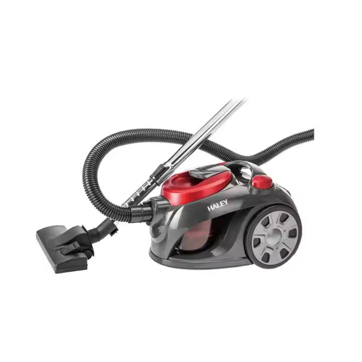 Aspirator cu Saci de 1,5 Litri, 3000W, HALEY, Aspirator cu Recipient, Rosu/Negru