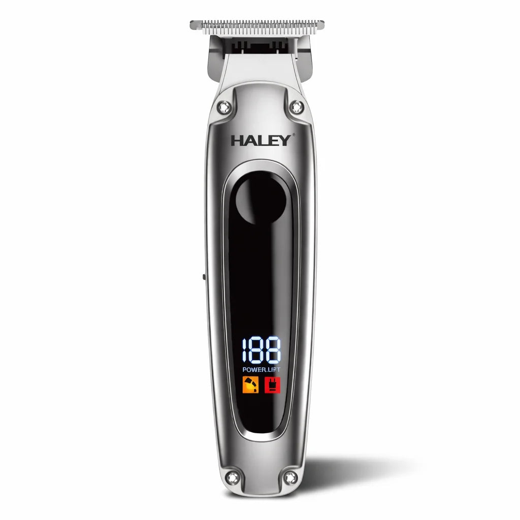 Mașină de tuns profesională HALEY HY-4501, afișaj LCD, baterie 1200 mAh, autonomie 150 min, încărcare USB