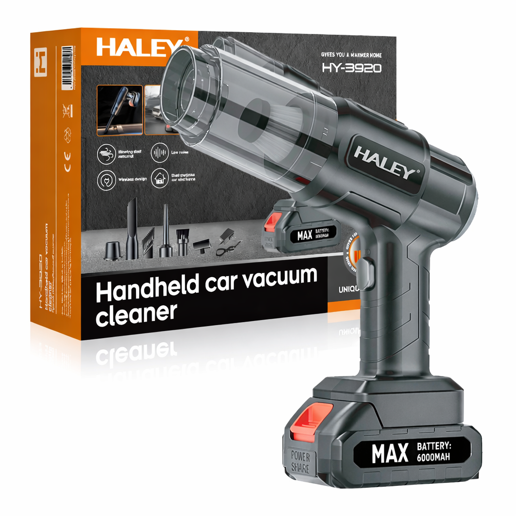 Aspirator auto portabil fără fir HALEY HY-3920, acumulator reîncărcabil, aspirare uscată