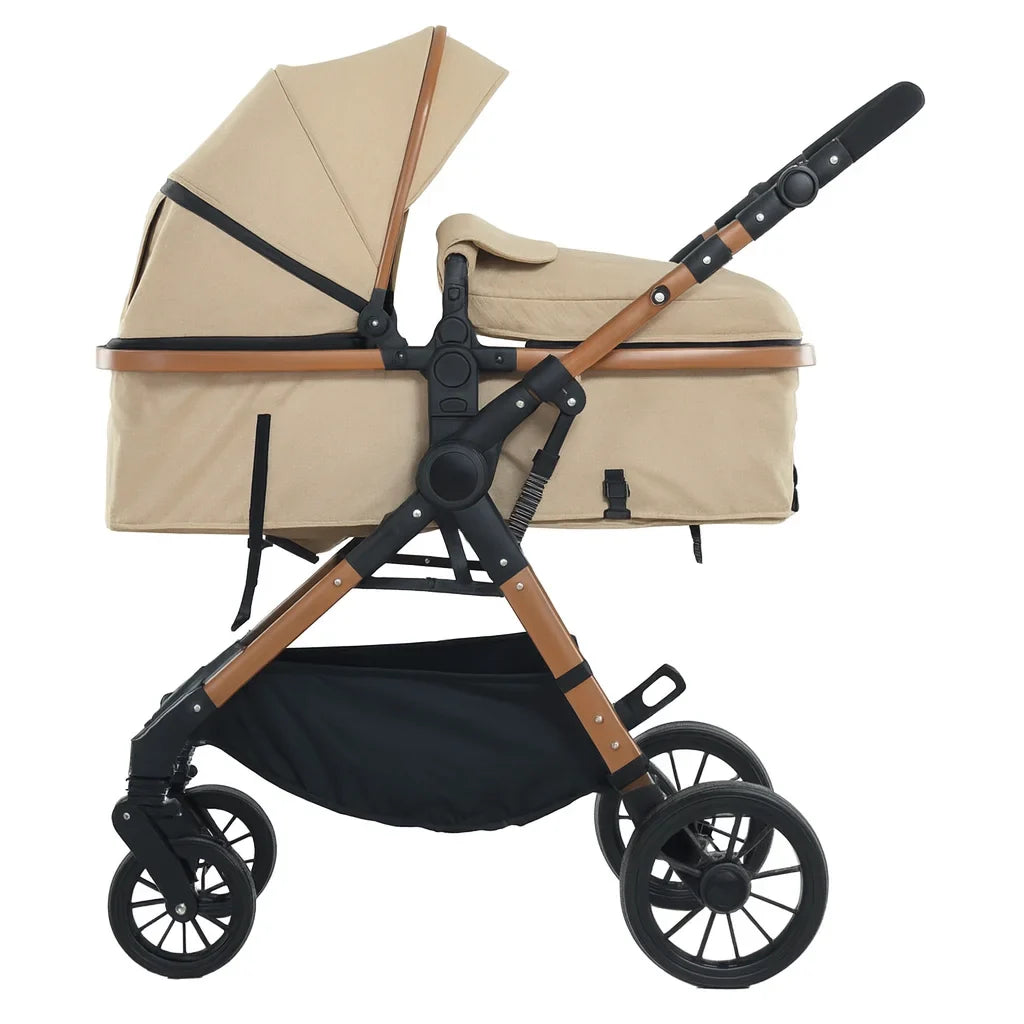 Cărucior 3 în 1 KIDOO, landou, scaun sport și scoică auto i-Size, ham în 5 puncte, suspensii, pliere rapidă