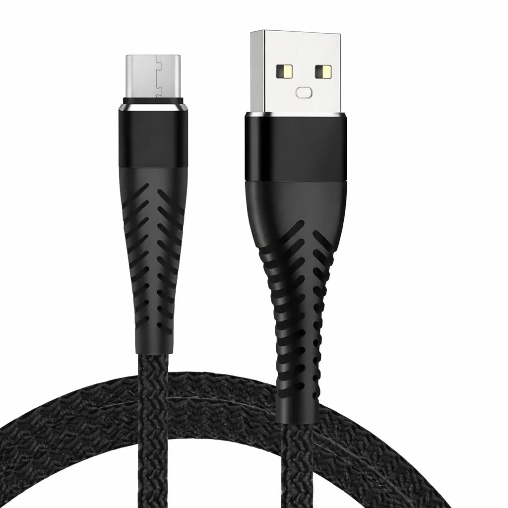 Cablu micro USB KLGO S-23 Fish Bone, încărcare rapidă 2.4A, transfer date, 1 m