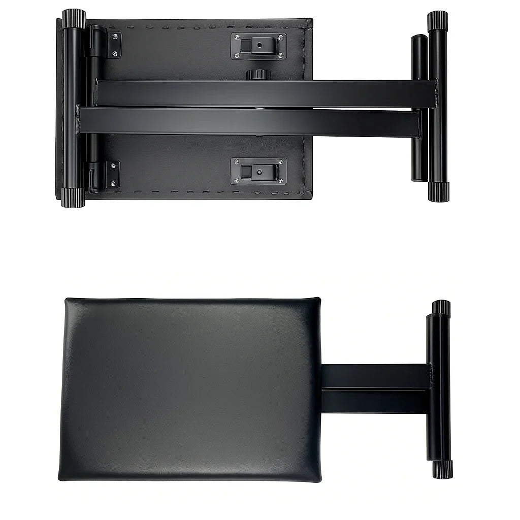 Scaun pentru orgă și pian Tusy Store, înălțime reglabilă 52/55/57 cm, șezut piele sintetică, pliabil, negru