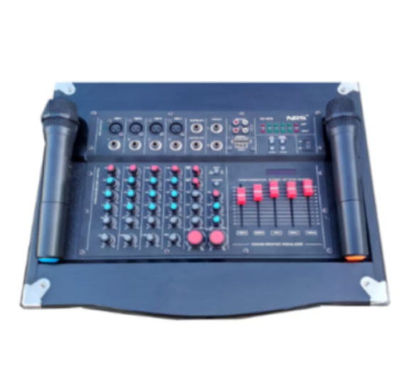 Sistem audio profesional AT Performance Valliodor 2025, 560 W, 4 difuzoare 15 inch, 2 microfoane wireless
