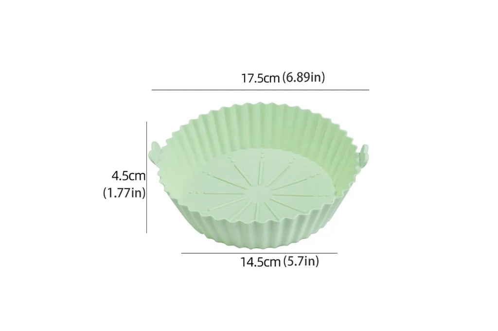 Tavă din silicon pentru air fryer AT Performance, diametru 18,3 cm, gri