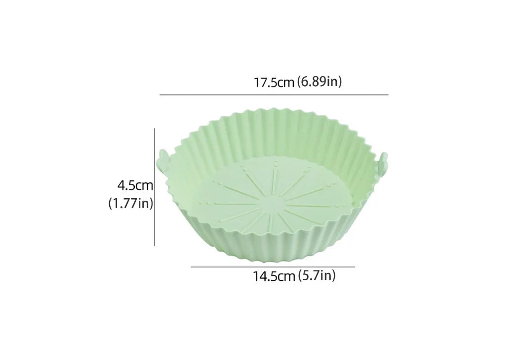 Tavă din silicon pentru air fryer AT Performance, diametru 18,3 cm, gri