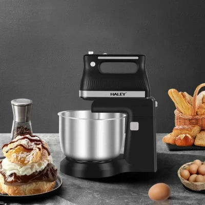 Mixer de mână HALEY HY-1660, 500 W, 5 trepte, funcție turbo, teluri și cârlige