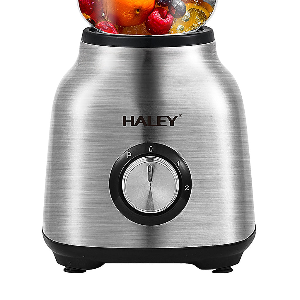 Blender 2 în 1 HALEY HY-2943, 1000 W, bol sticlă 1,5 L, 2 viteze și pulse, râșniță inclusă