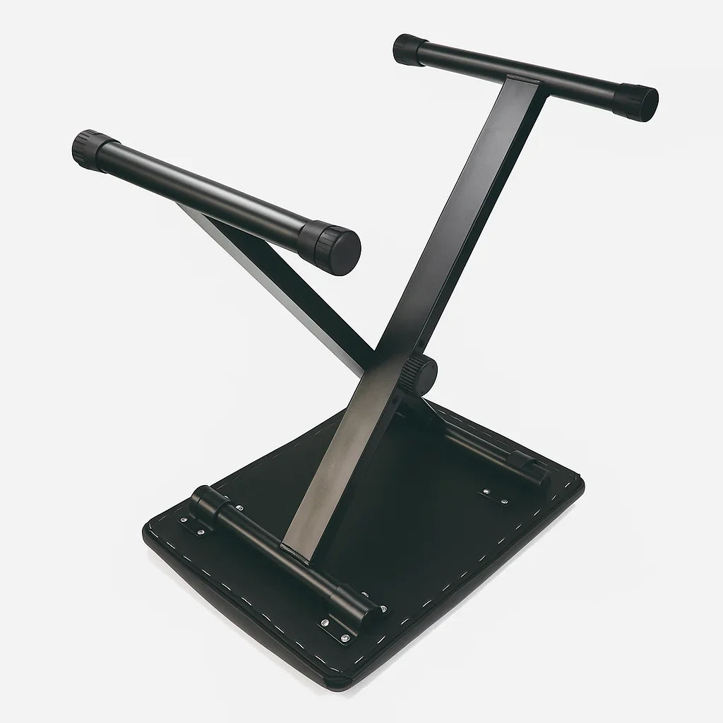 Scaun pentru orgă și pian Tusy Store, înălțime reglabilă 52/55/57 cm, șezut piele sintetică, pliabil, negru