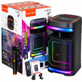 Boxă karaoke portabilă KOLAV M840, 8 inch, 400 W RMS, autonomie 4 ore, microfon wireless, negru