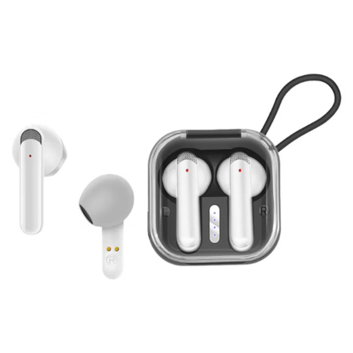Căști wireless Tusy Store HK-55BL, Bluetooth 5.3, control tactil, autonomie 3-4 ore, difuzor 13 mm