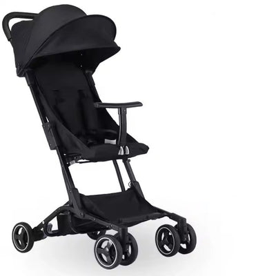 Cărucior pentru copii pliabil AT Performance, 5 kg, cadru din aluminiu, ham în 5 puncte, 6-36 luni, negru