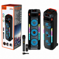 Boxă karaoke portabilă Sing-E ZQS8317, 3x8 inch, 60 W, acumulator 4500 mAh, LED RGB