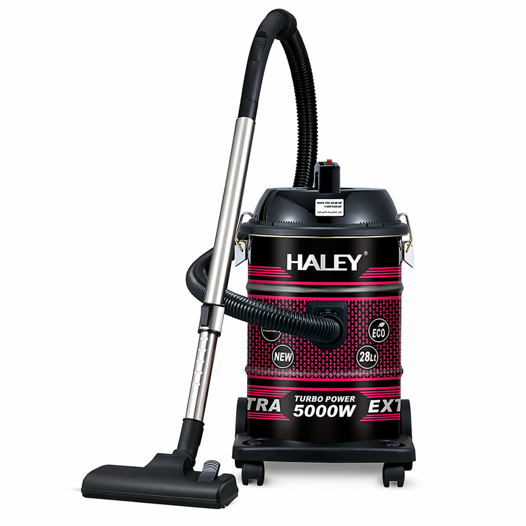 Aspirator profesional HALEY HY-9924 AB, 5000 W, 28 L, cuvă inox, funcție suflare