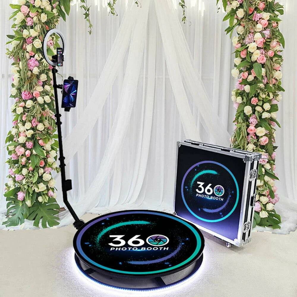 Platformă foto-video selfie 360 AT Performance, diametru 80 cm, braț rotativ 190 cm, LED RGB, telecomandă