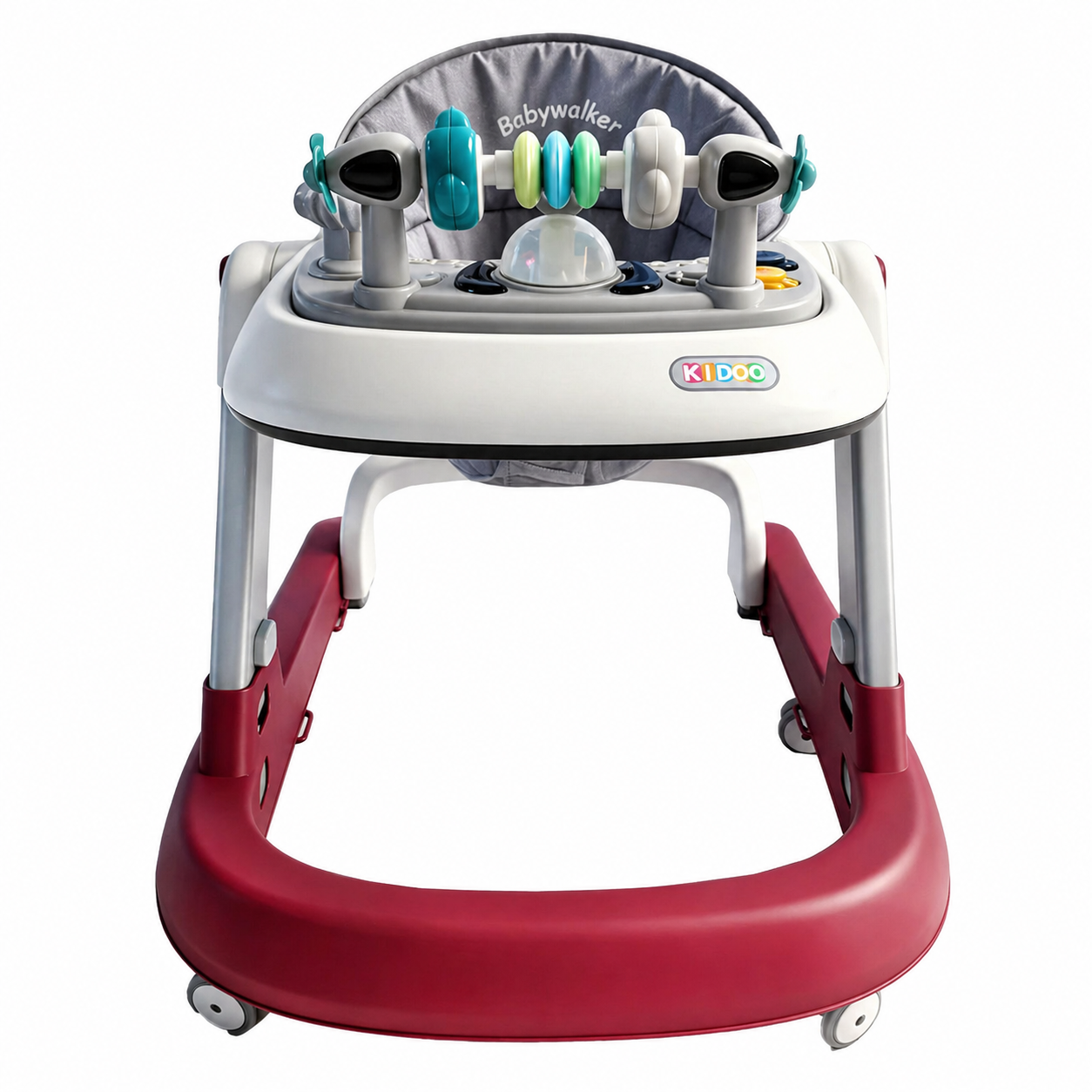 Premergător educațional 3 în 1 KIDOO, măsuță și antemergător, de la 6 luni, maxim 25 kg, alb/albastru