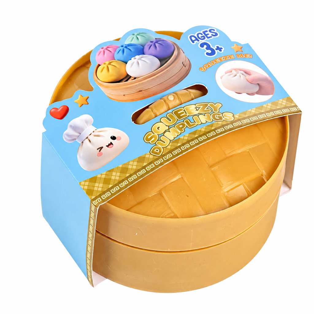 Jucărie antistres squishy dumpling AT Performance, 10 cm, silicon moale, culoare surpriză