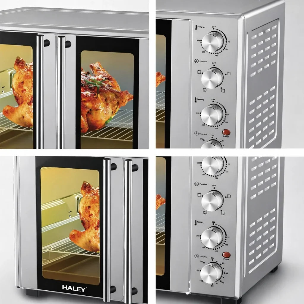 Cuptor electric HALEY HY-513I, 65 L, 3000 W, convecție, rotisor, timer 120 min