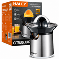 Storcător de citrice electric HALEY HY-2958, 300 W, recipient 300 ml, finisaj inox, negru