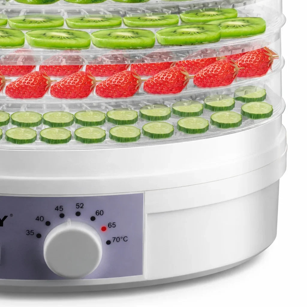 Deshidrator de fructe și legume HALEY HY-980I, 350 W, 5 tăvi, termostat 35-70°C