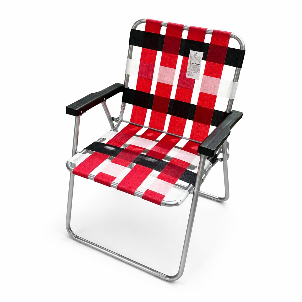 Set 2 scaune pliabile camping AT Performance, cadru oțel, 90 kg, 79x57x64 cm, model în carouri