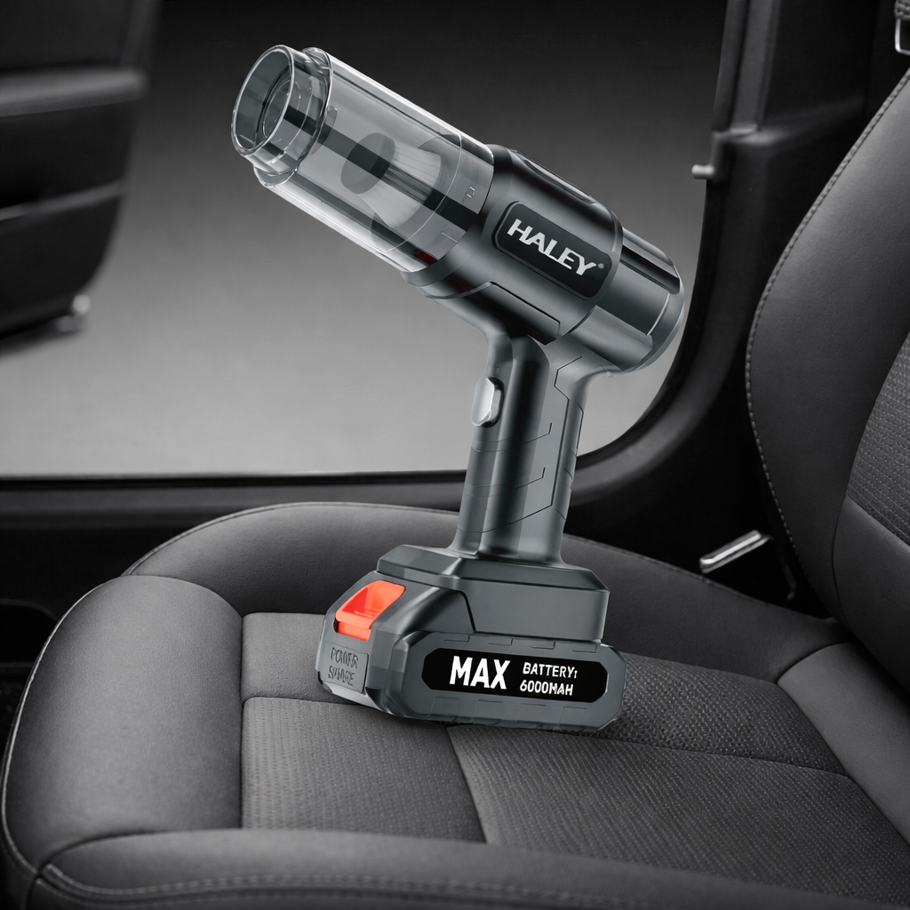 Aspirator auto portabil fără fir HALEY HY-3920, acumulator reîncărcabil, aspirare uscată